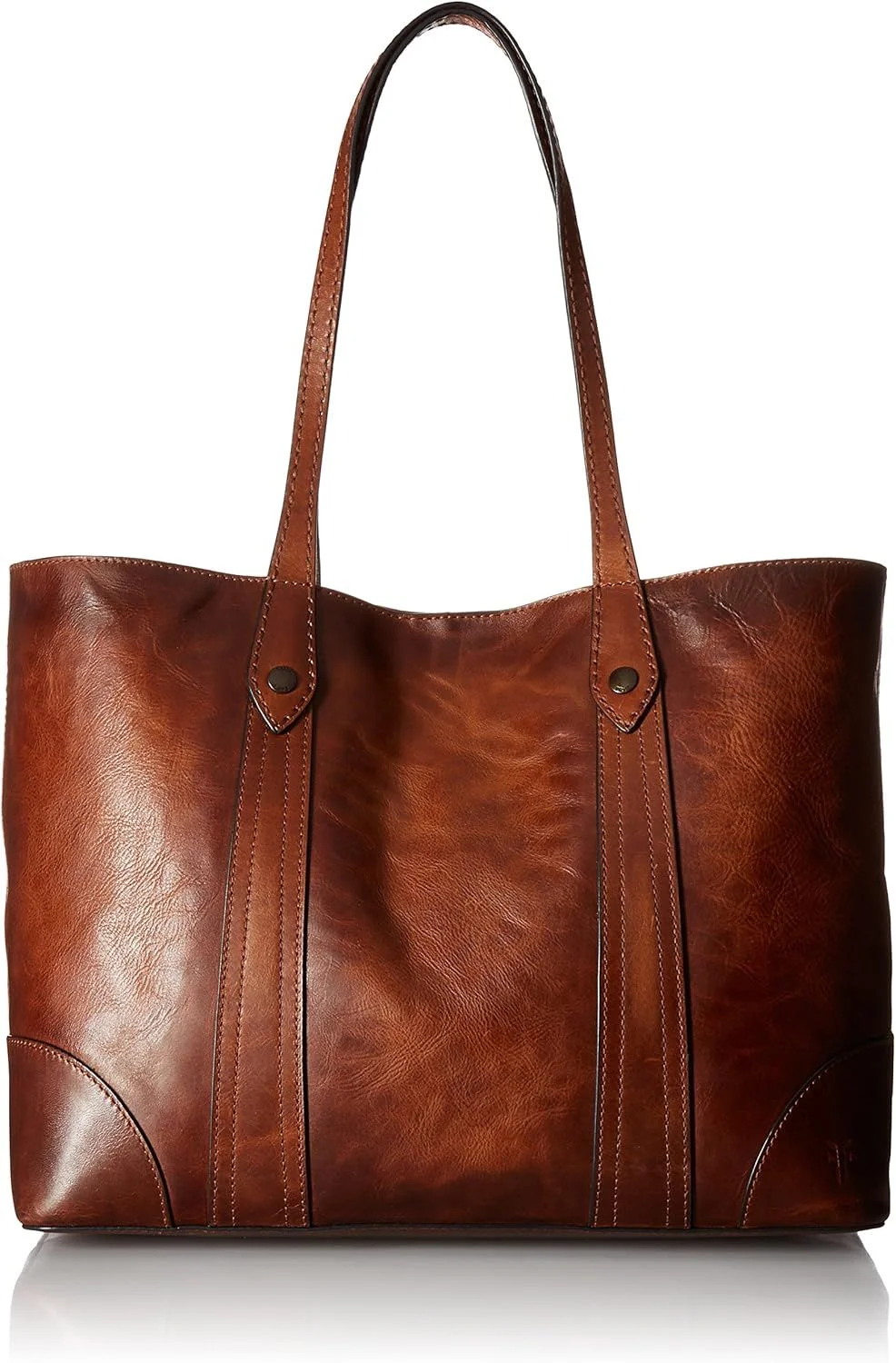 Frye Melissa Shopper Leather Tote in Cognac